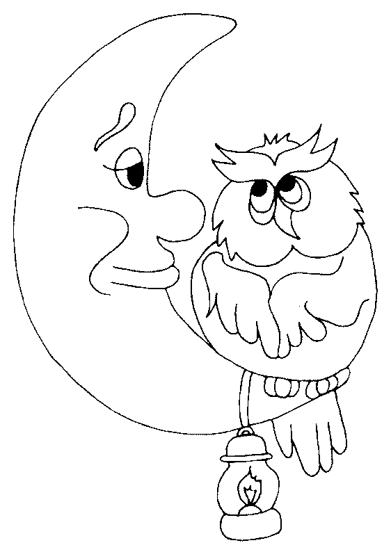 Coloring page: Moon Crescent (Nature) #162648 - Free Printable Coloring Pages