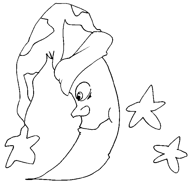 Coloring page: Moon Crescent (Nature) #162650 - Free Printable Coloring Pages