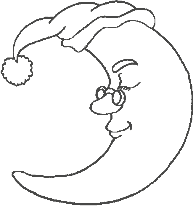 Coloring page: Moon Crescent (Nature) #162653 - Free Printable Coloring Pages