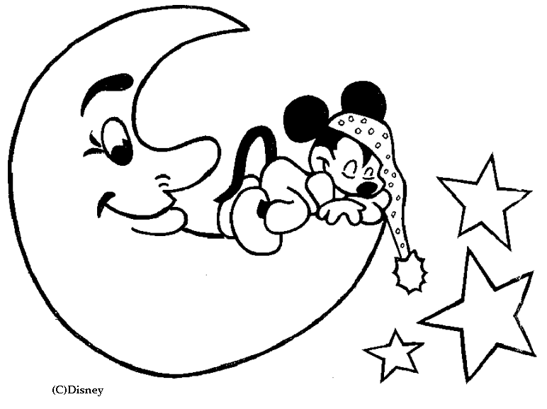 Coloring page: Moon Crescent (Nature) #162676 - Free Printable Coloring Pages