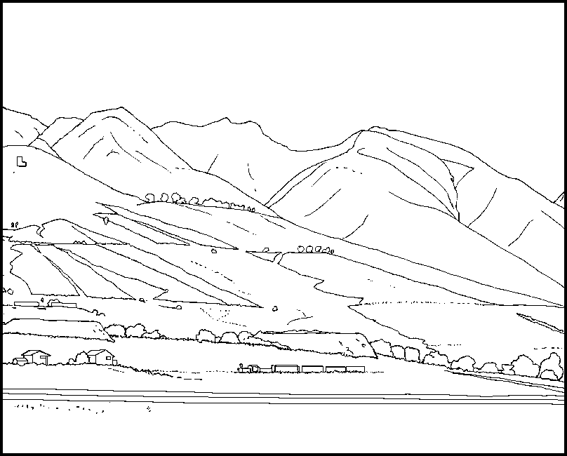 Coloring page: Mountain (Nature) #156469 - Free Printable Coloring Pages