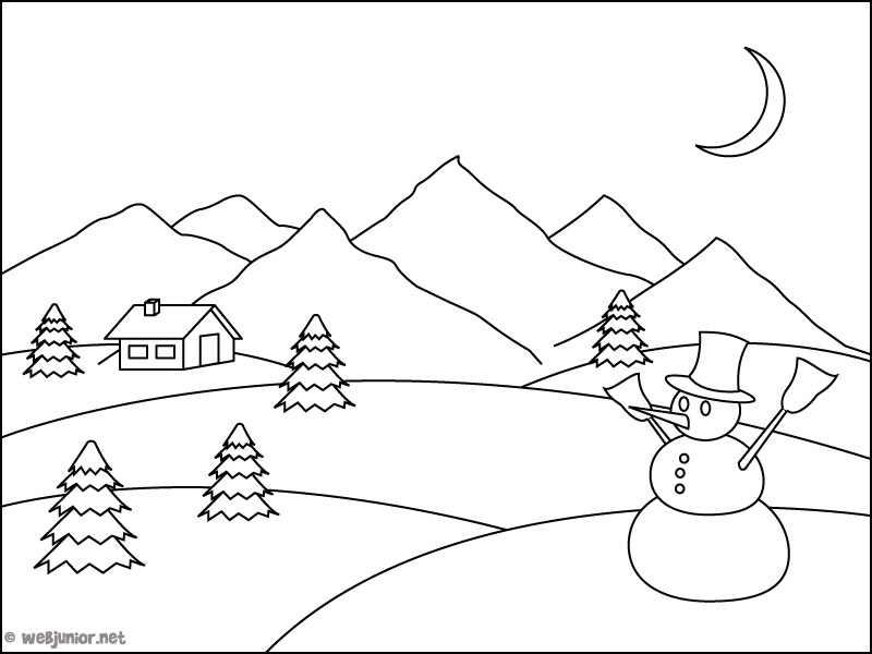 Coloring page: Mountain (Nature) #156474 - Free Printable Coloring Pages