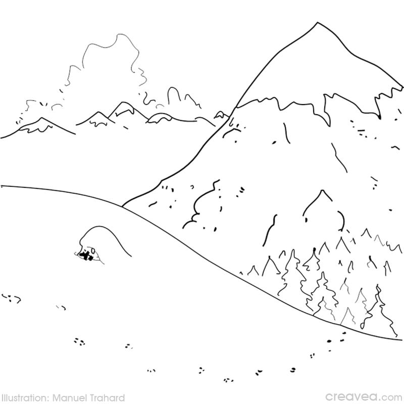 Coloring page: Mountain (Nature) #156479 - Free Printable Coloring Pages