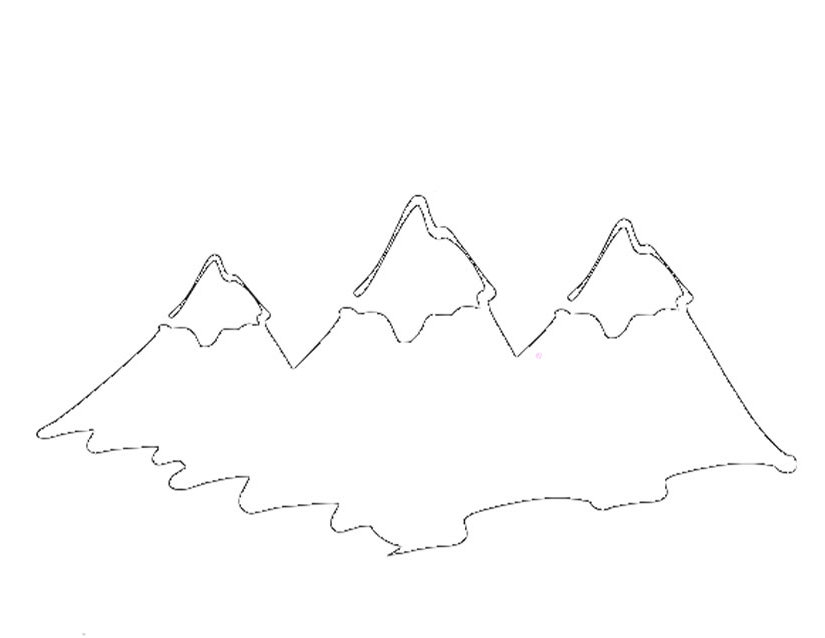 Coloring page: Mountain (Nature) #156484 - Free Printable Coloring Pages