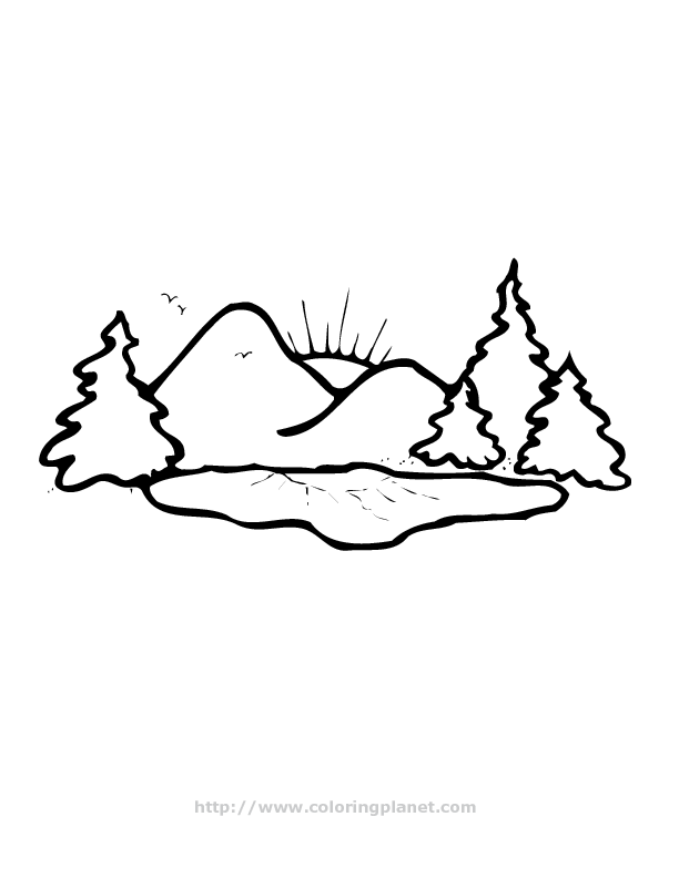 Coloring page: Mountain (Nature) #156515 - Free Printable Coloring Pages