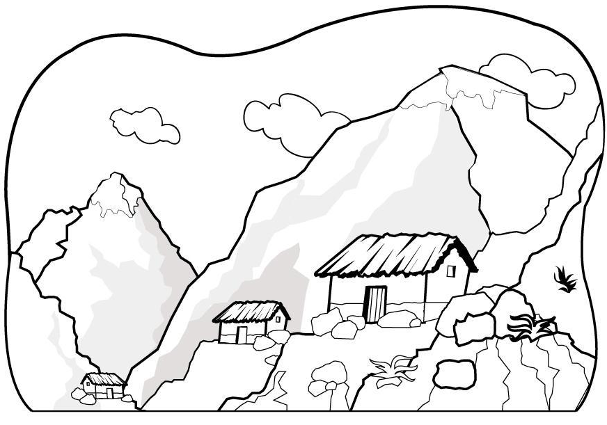 Coloring page: Mountain (Nature) #156522 - Free Printable Coloring Pages