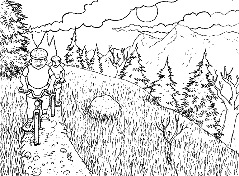 Coloring page: Mountain (Nature) #156549 - Free Printable Coloring Pages