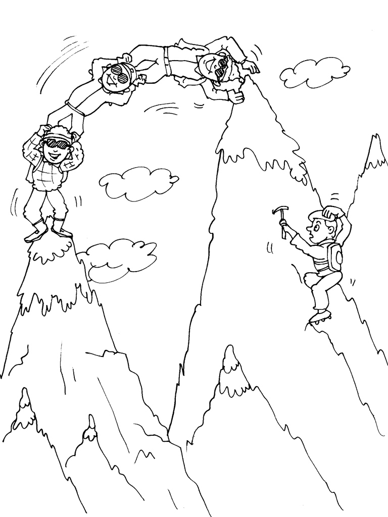 Coloring page: Mountain (Nature) #156623 - Free Printable Coloring Pages