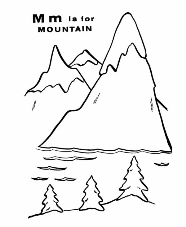 Coloring page: Mountain (Nature) #156689 - Free Printable Coloring Pages