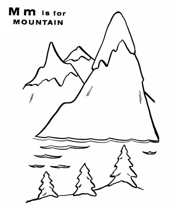 Coloring page: Mountain (Nature) #156733 - Free Printable Coloring Pages