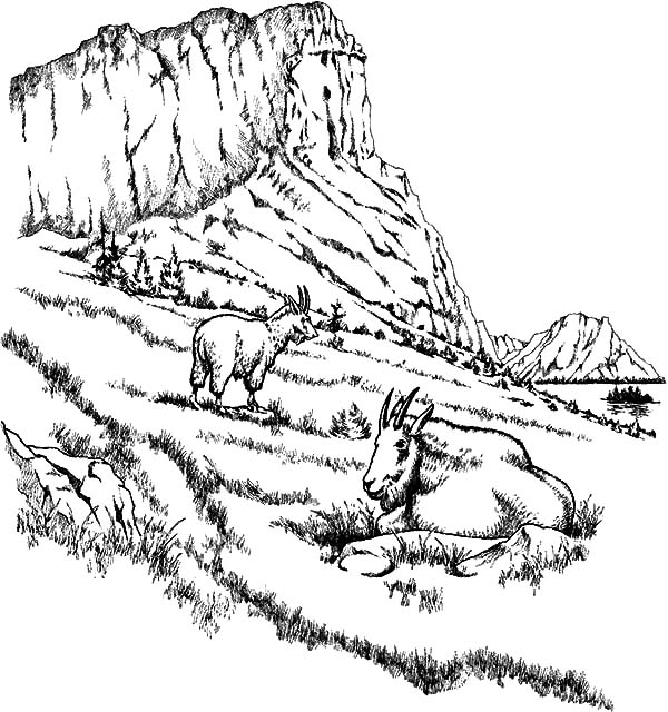 Coloring page: Mountain (Nature) #156739 - Free Printable Coloring Pages