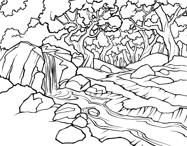 Coloring page: River (Nature) #159273 - Free Printable Coloring Pages