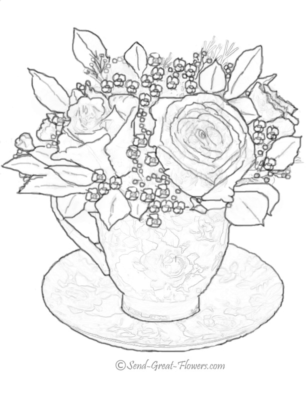 Coloring page: Roses (Nature) #161940 - Free Printable Coloring Pages