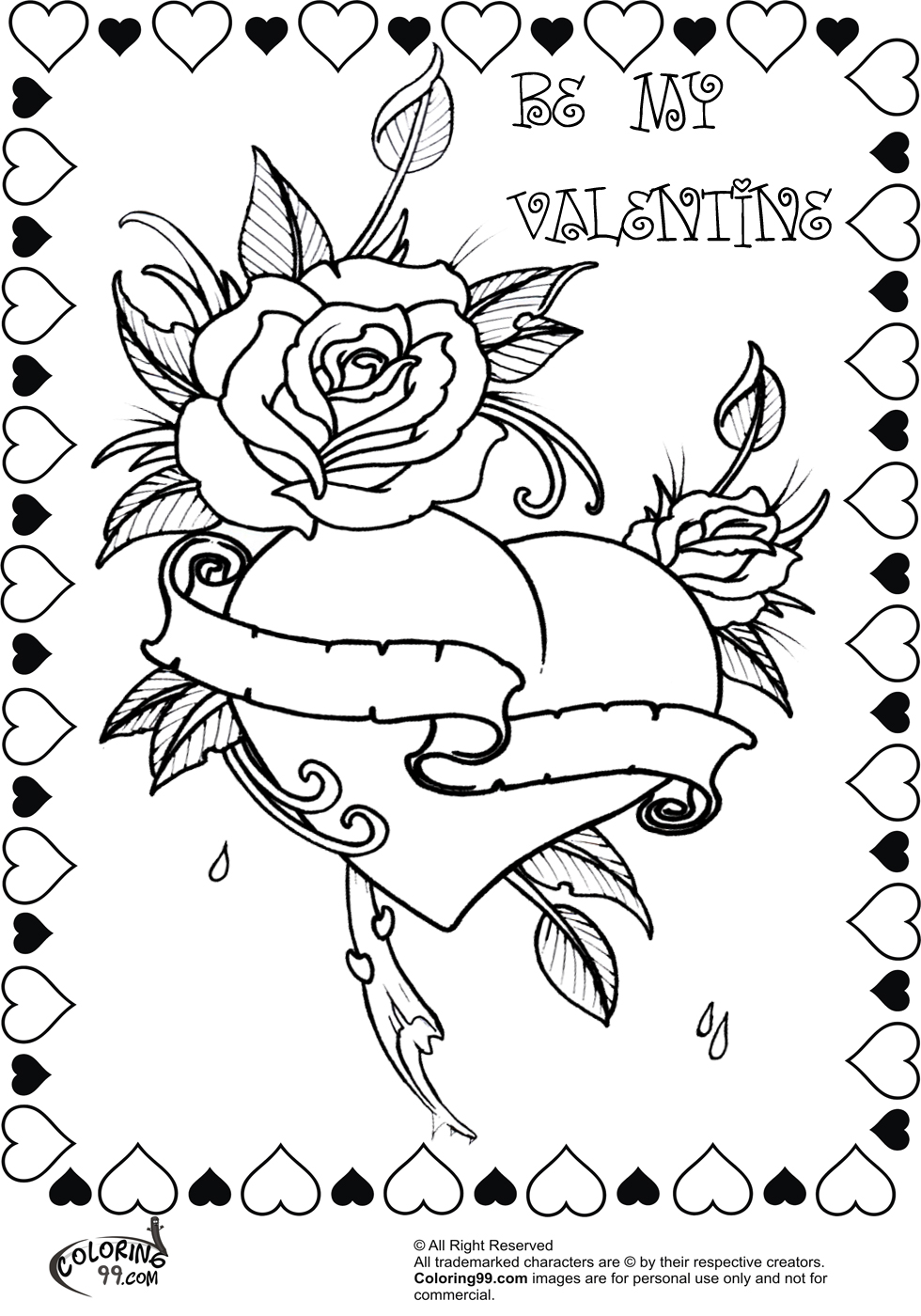 Coloring page: Roses (Nature) #161941 - Free Printable Coloring Pages
