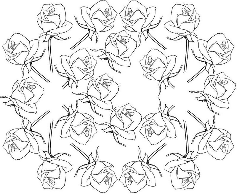 Coloring page: Roses (Nature) #161956 - Free Printable Coloring Pages