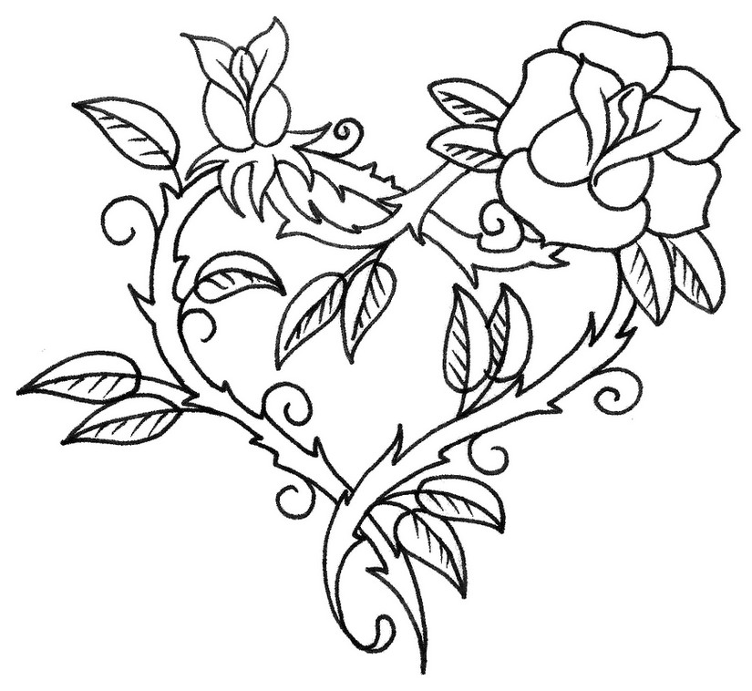 Coloring page: Roses (Nature) #161961 - Free Printable Coloring Pages