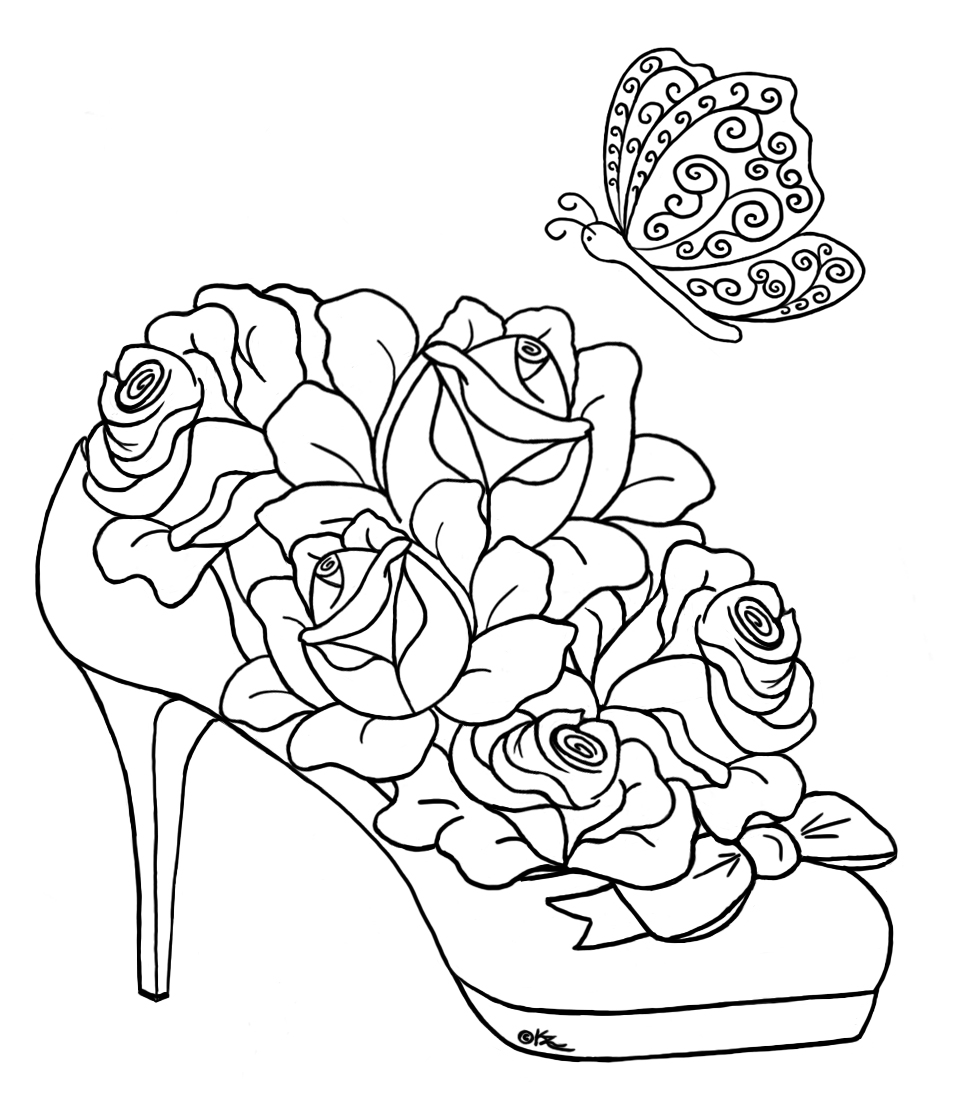Coloring Page Roses #161967 (Nature) – Printable Coloring Pages