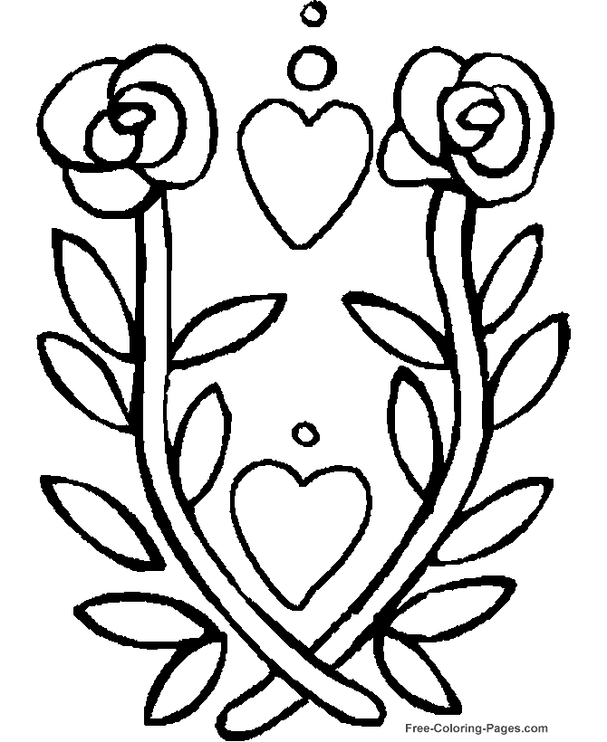 Coloring page: Roses (Nature) #161970 - Free Printable Coloring Pages
