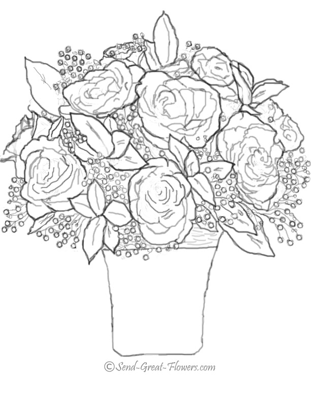 Coloring page: Roses (Nature) #161985 - Free Printable Coloring Pages