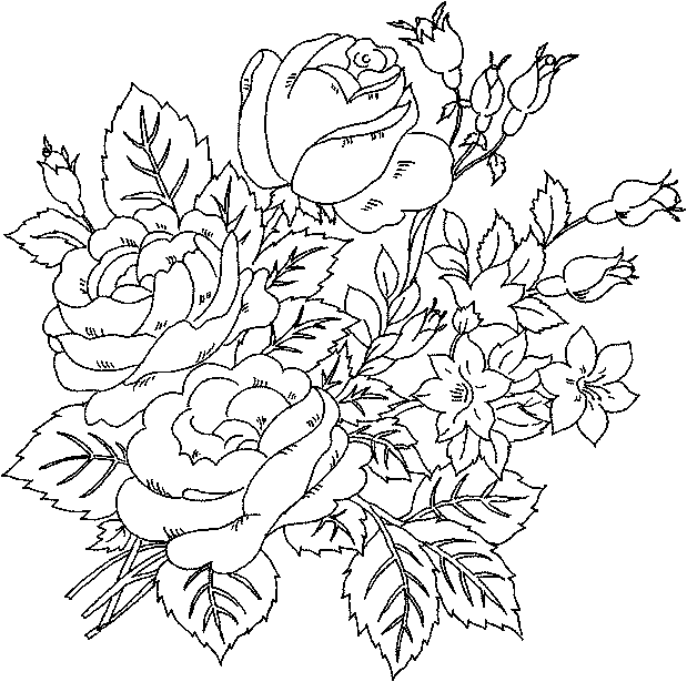 Coloring page: Roses (Nature) #162035 - Free Printable Coloring Pages
