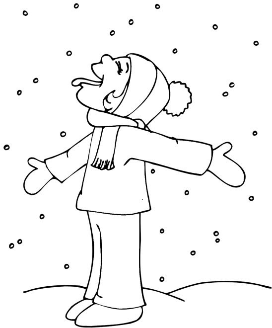 snowflakes falling coloring pages
