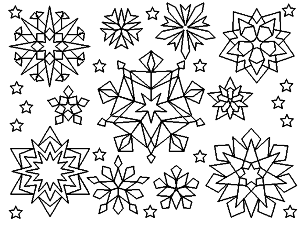 Coloring page: Snowflake (Nature) #160464 - Free Printable Coloring Pages
