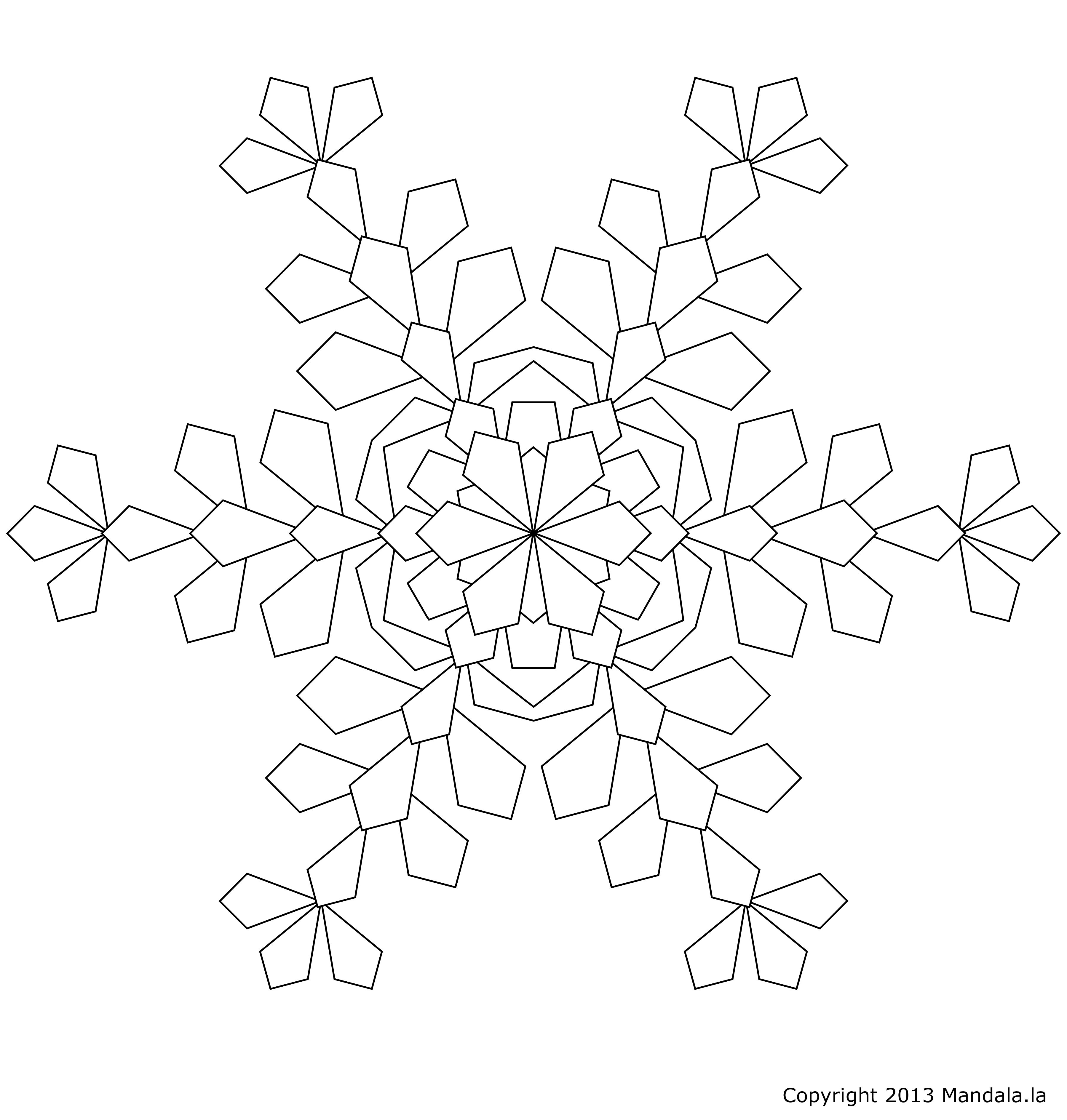 Coloring page: Snowflake (Nature) #160468 - Free Printable Coloring Pages