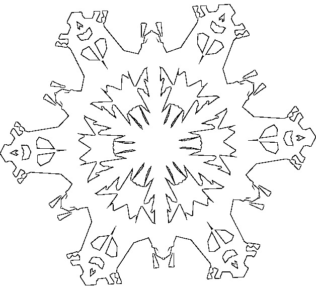 Coloring page: Snowflake (Nature) #160495 - Free Printable Coloring Pages