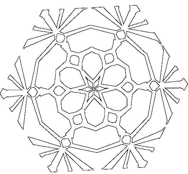 Coloring page: Snowflake (Nature) #160527 - Free Printable Coloring Pages