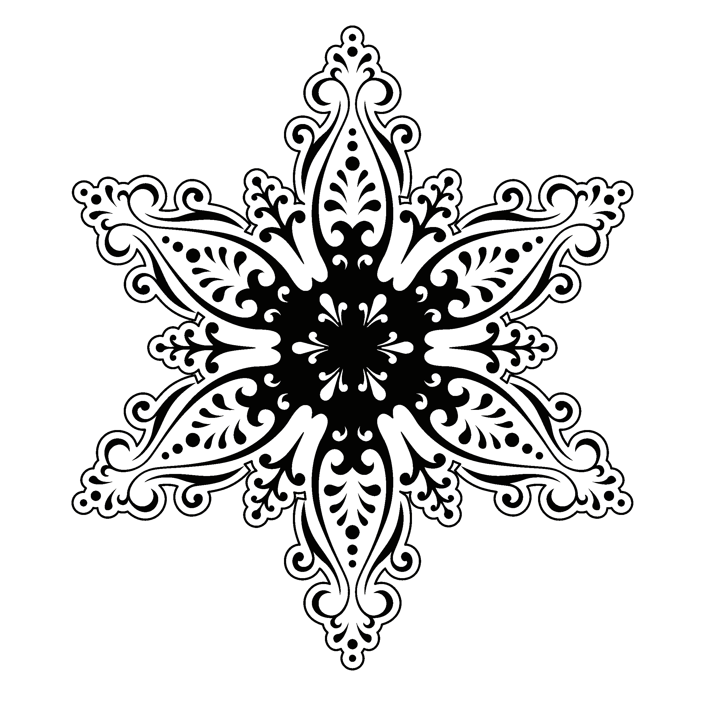 Coloring page: Snowflake (Nature) #160611 - Free Printable Coloring Pages