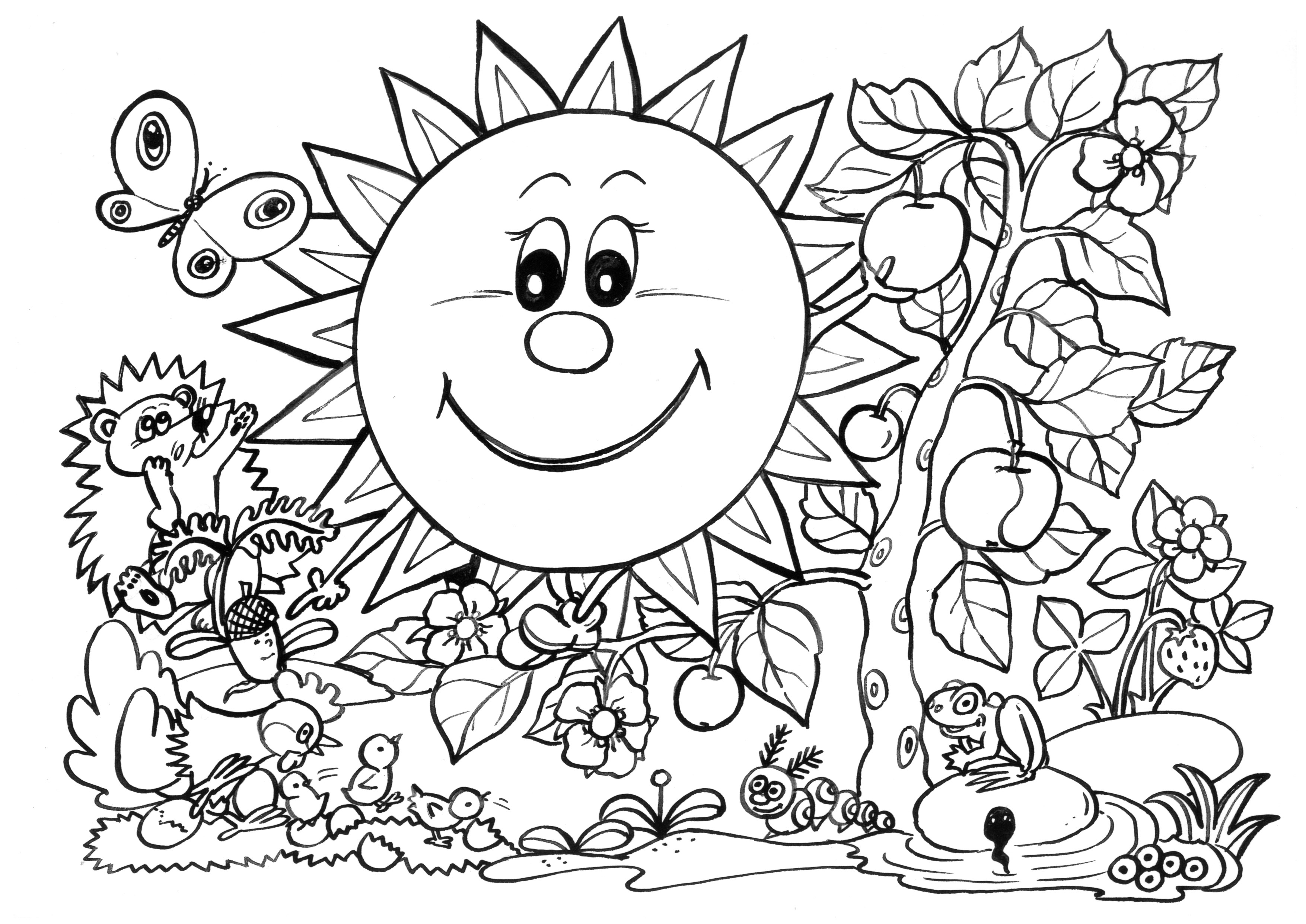 Coloring page: Spring season (Nature) #164757 - Free Printable Coloring Pages