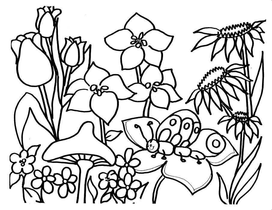 Coloring page: Spring season (Nature) #164761 - Free Printable Coloring Pages