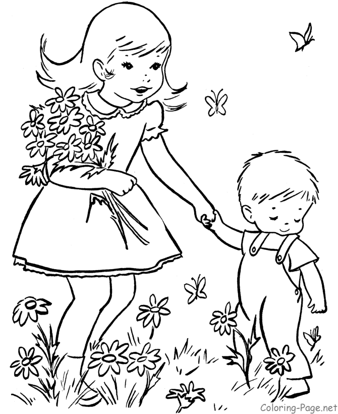 Coloring page: Spring season (Nature) #164772 - Free Printable Coloring Pages