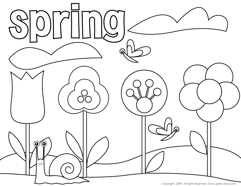Coloring page: Spring season (Nature) #164790 - Free Printable Coloring Pages