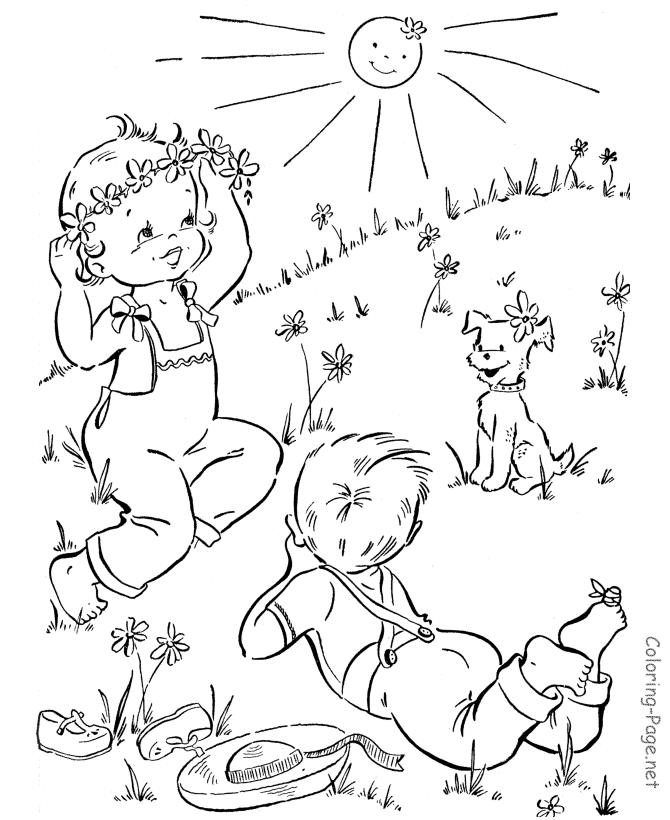 Coloring page: Spring season (Nature) #164804 - Free Printable Coloring Pages