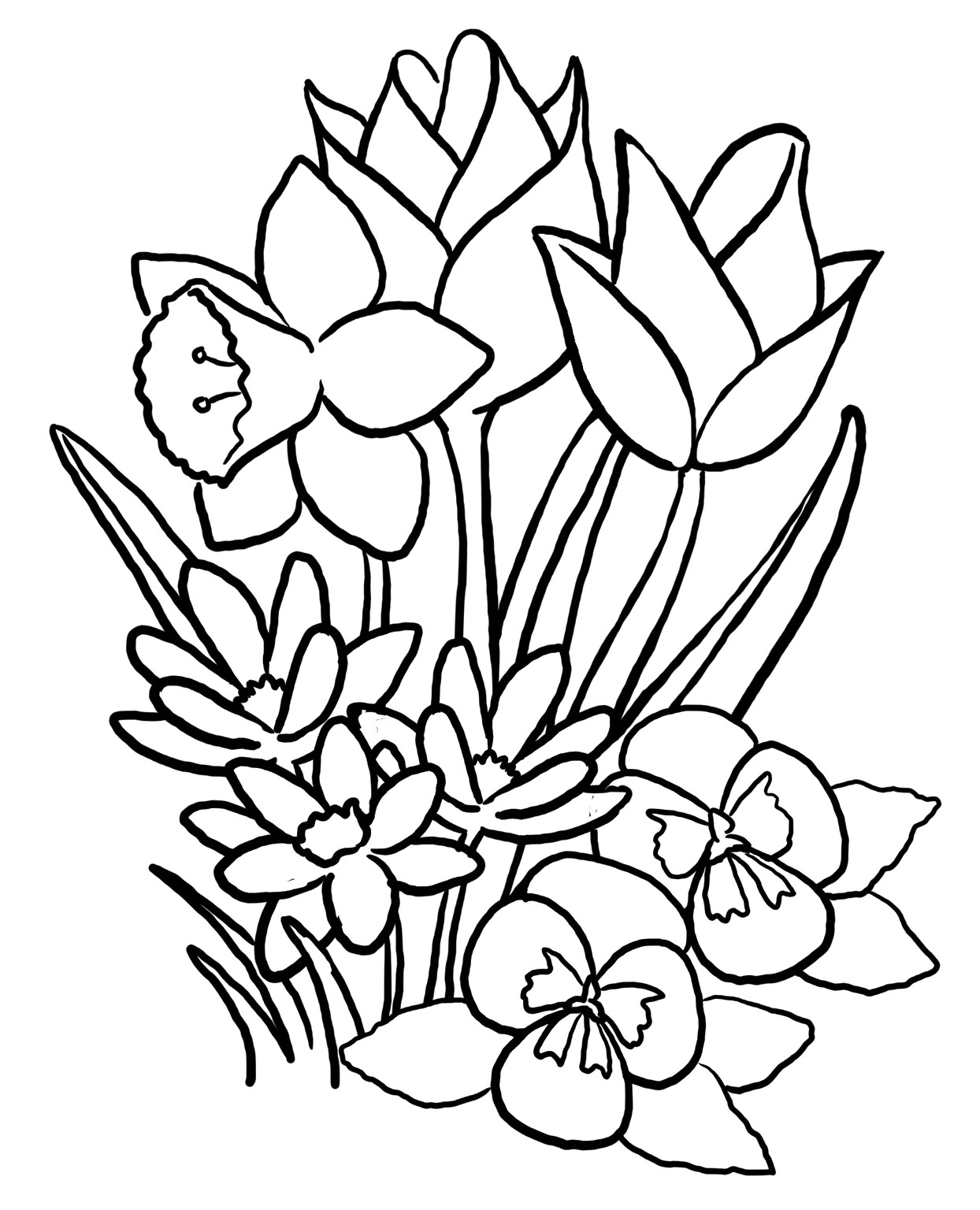 Coloring page: Spring season (Nature) #164809 - Free Printable Coloring Pages