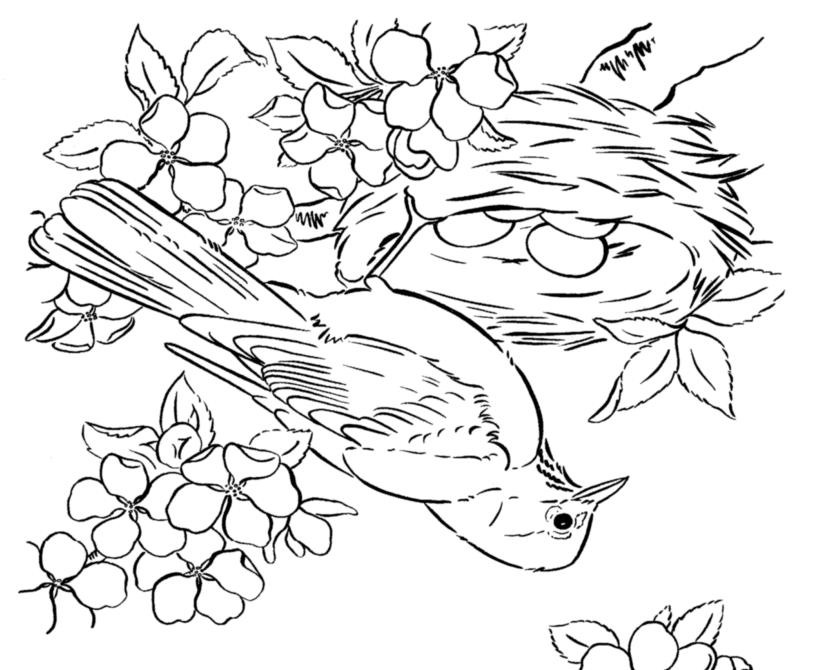 Coloring page: Spring season (Nature) #164821 - Free Printable Coloring Pages