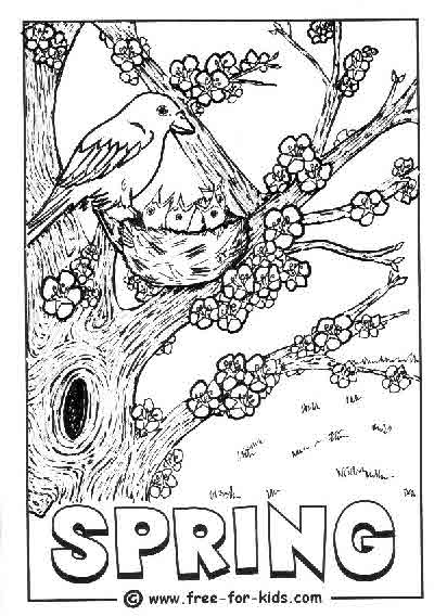 Coloring page: Spring season (Nature) #164841 - Free Printable Coloring Pages