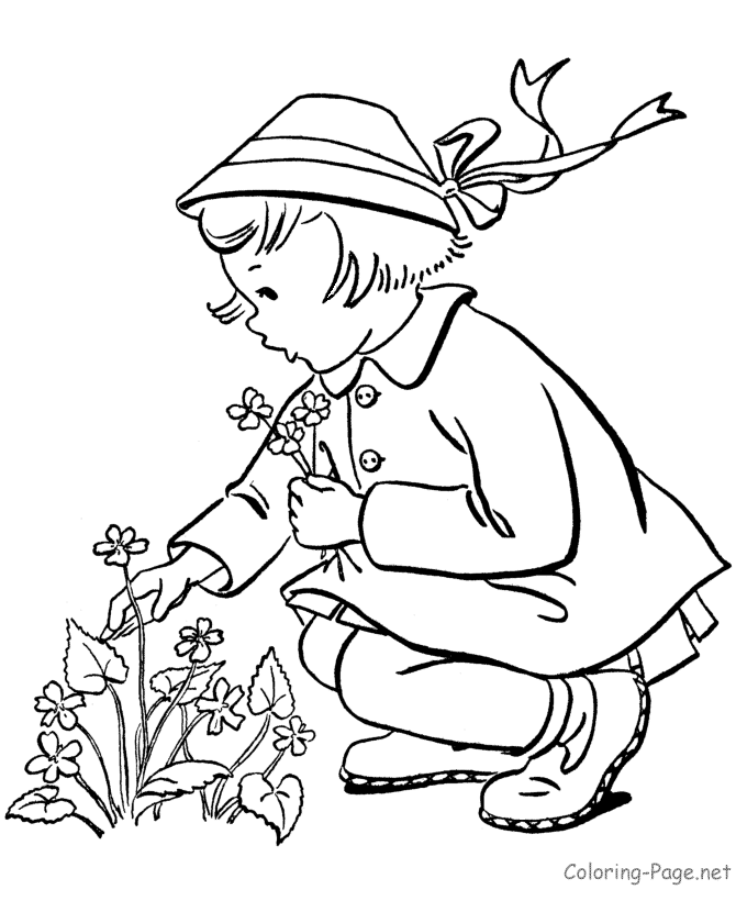 Coloring page: Spring season (Nature) #164851 - Free Printable Coloring Pages