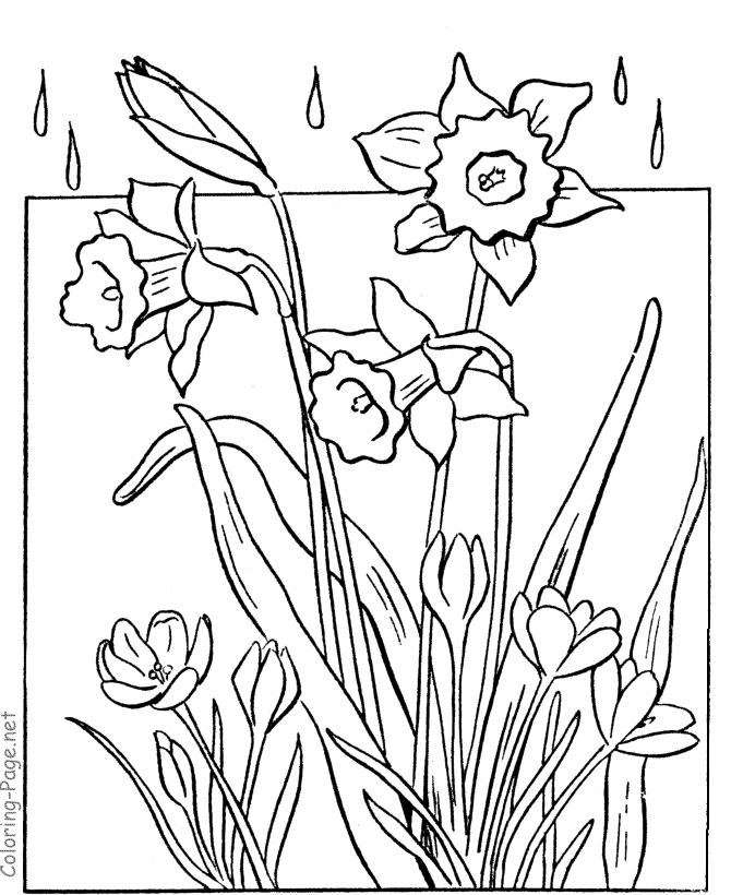 Coloring page: Spring season (Nature) #164876 - Free Printable Coloring Pages