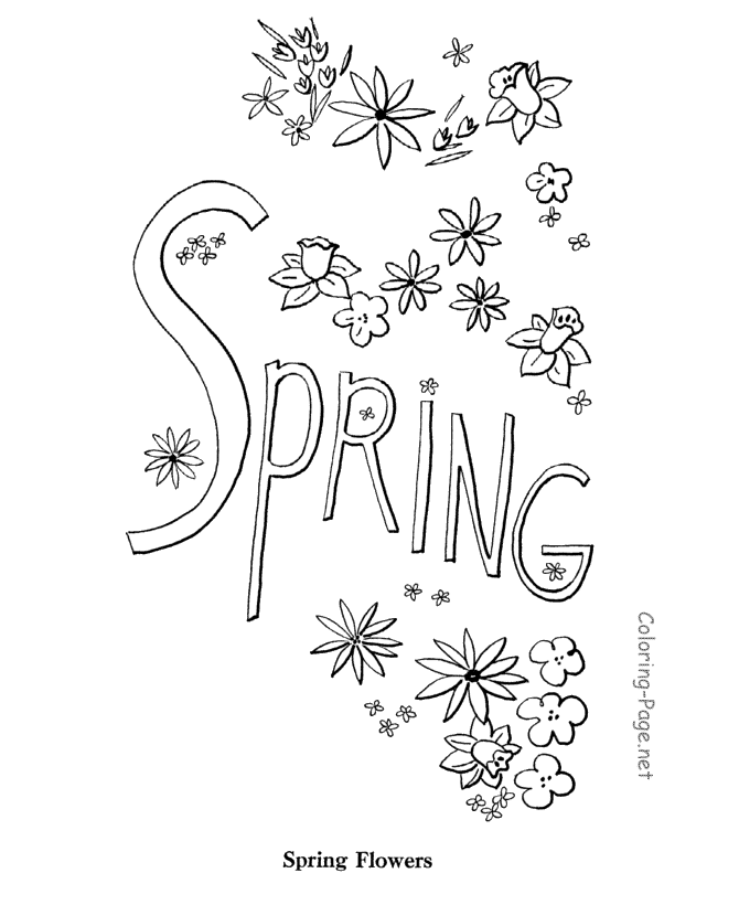 Coloring page: Spring season (Nature) #164886 - Free Printable Coloring Pages