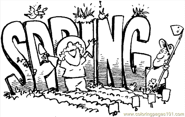 Coloring page: Spring season (Nature) #164892 - Free Printable Coloring Pages