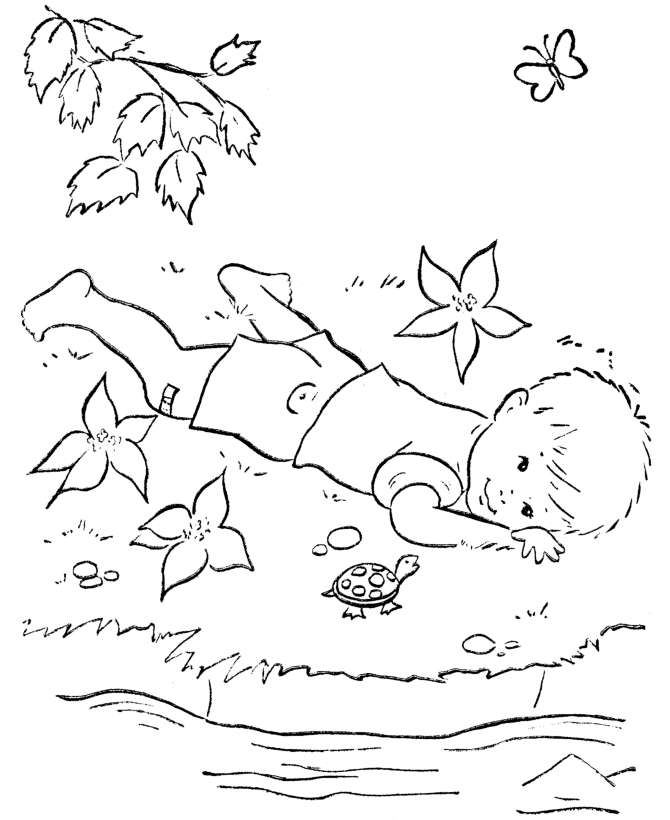Coloring page: Spring season (Nature) #164927 - Free Printable Coloring Pages