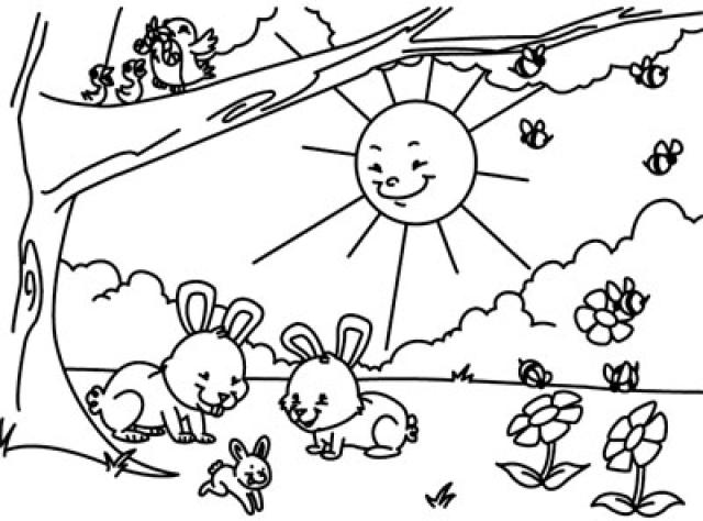 Coloring page: Spring season (Nature) #164949 - Free Printable Coloring Pages