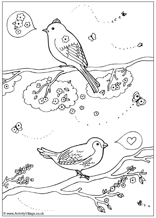 Coloring page: Spring season (Nature) #164985 - Free Printable Coloring Pages