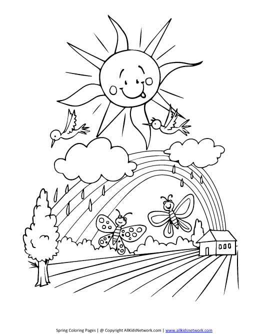 Coloring page: Spring season (Nature) #165004 - Free Printable Coloring Pages