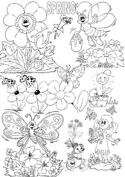 Coloring page: Spring season (Nature) #165007 - Free Printable Coloring Pages