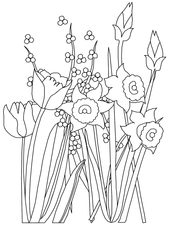 Coloring page: Spring season (Nature) #165028 - Free Printable Coloring Pages