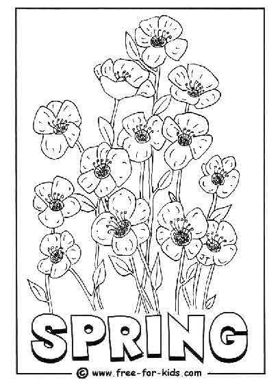Coloring page: Spring season (Nature) #165030 - Free Printable Coloring Pages