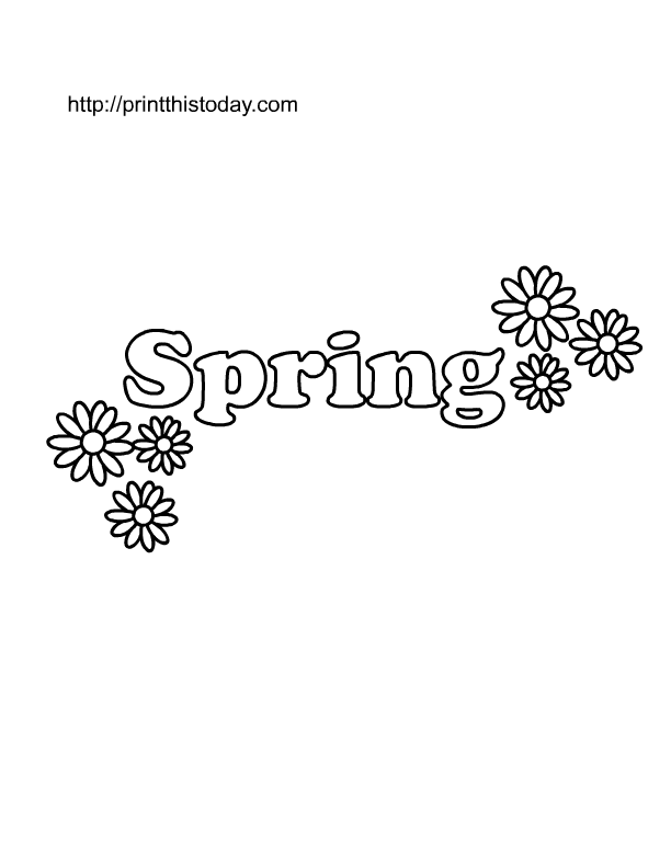 Coloring page: Spring season (Nature) #165036 - Free Printable Coloring Pages